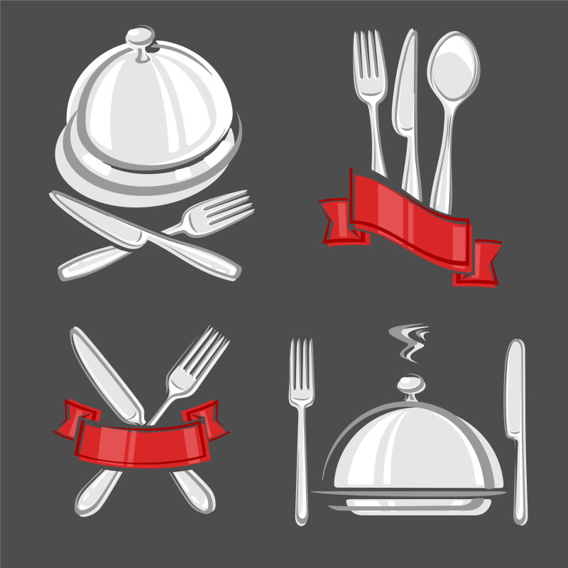 创意矢量西餐厅标志设计