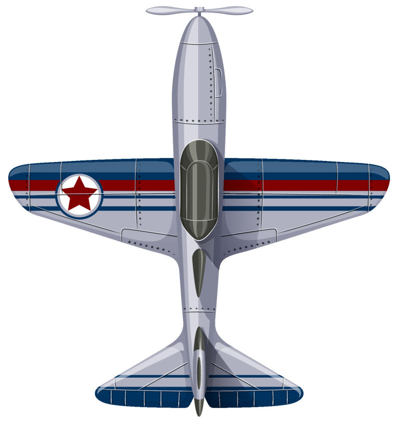 创意矢量现代军用飞机插图设计