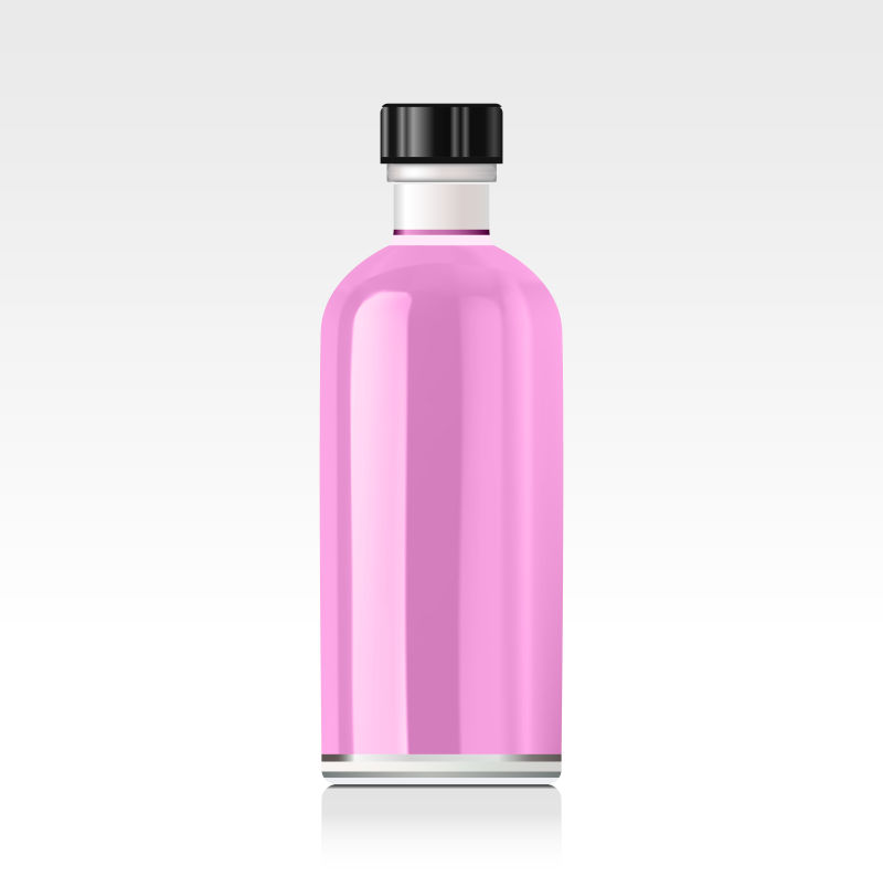 创意矢量粉色精油瓶设计