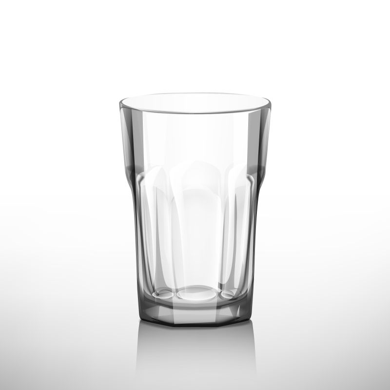 矢量抽象现代逼真的玻璃杯设计