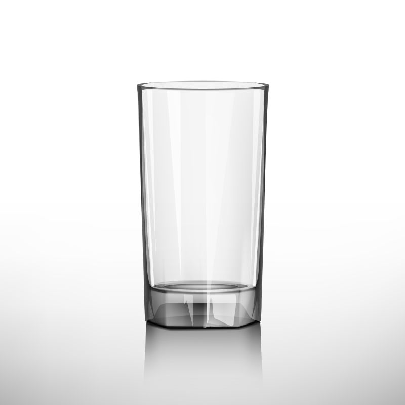 矢量抽象现代透明玻璃杯