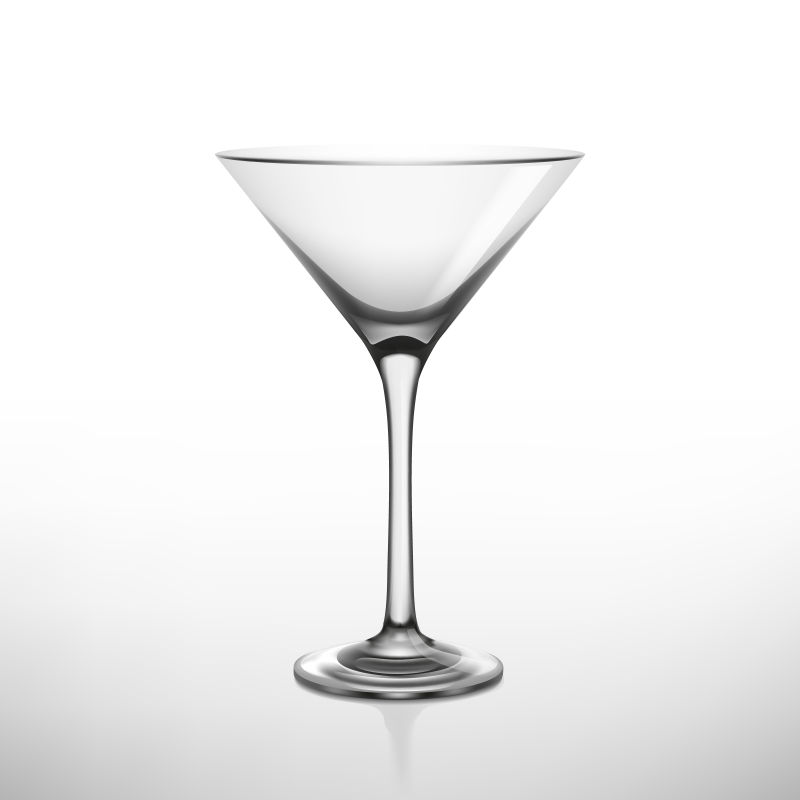 抽象矢量现代逼真的玻璃杯设计
