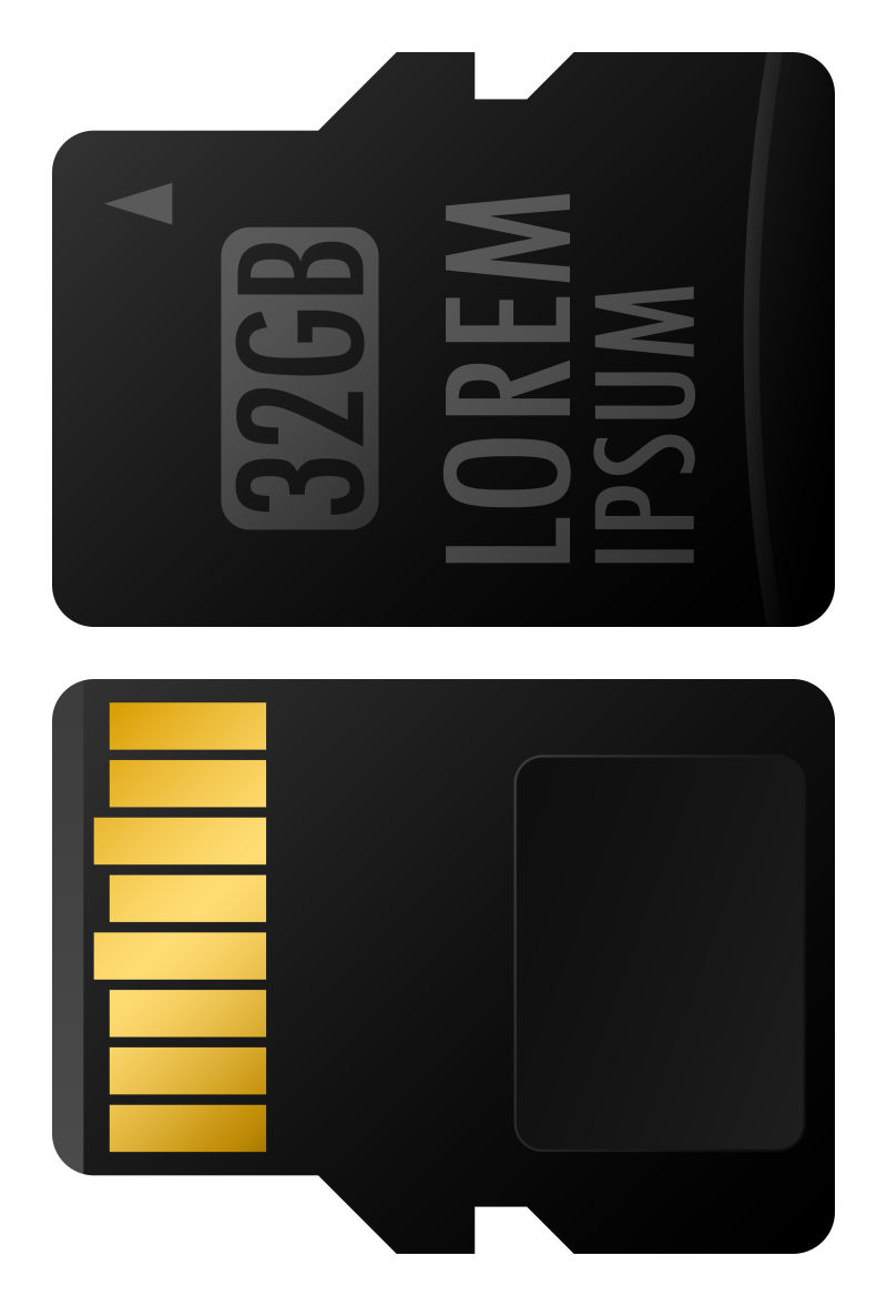 创意矢量SD储存卡正反设计