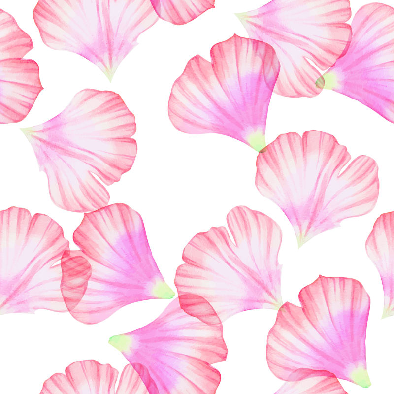 抽象矢量粉色花卉元素无缝背景设计