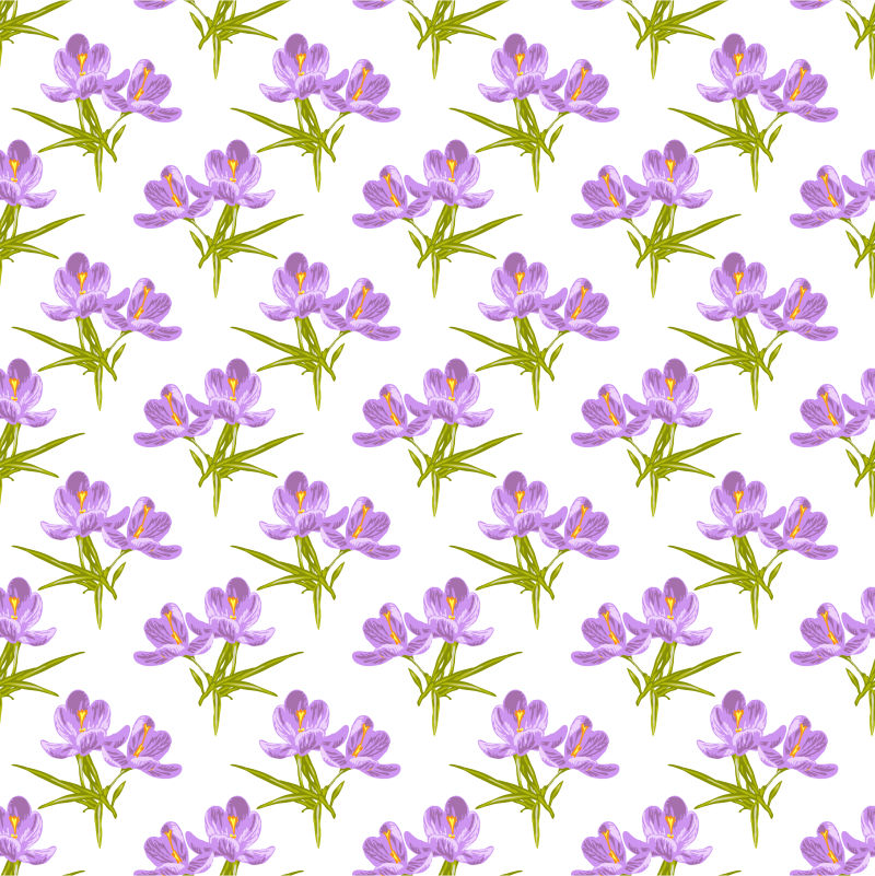 抽象矢量现代紫色花卉无缝设计背景