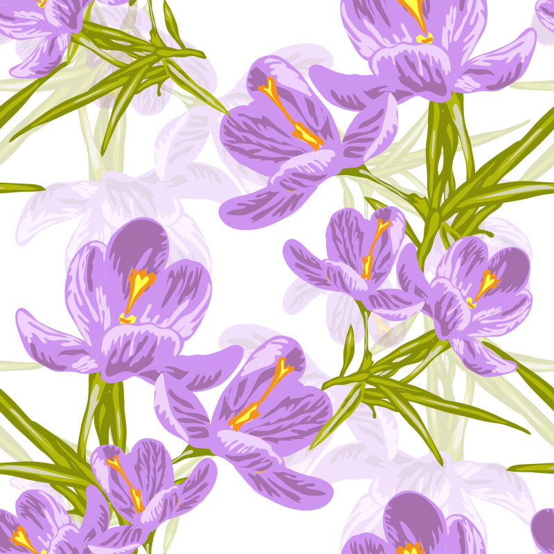 创意矢量紫色花卉元素装饰背景设计
