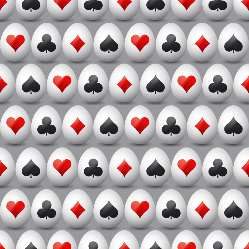 抽象矢量赌场扑克元素装饰设计背景
