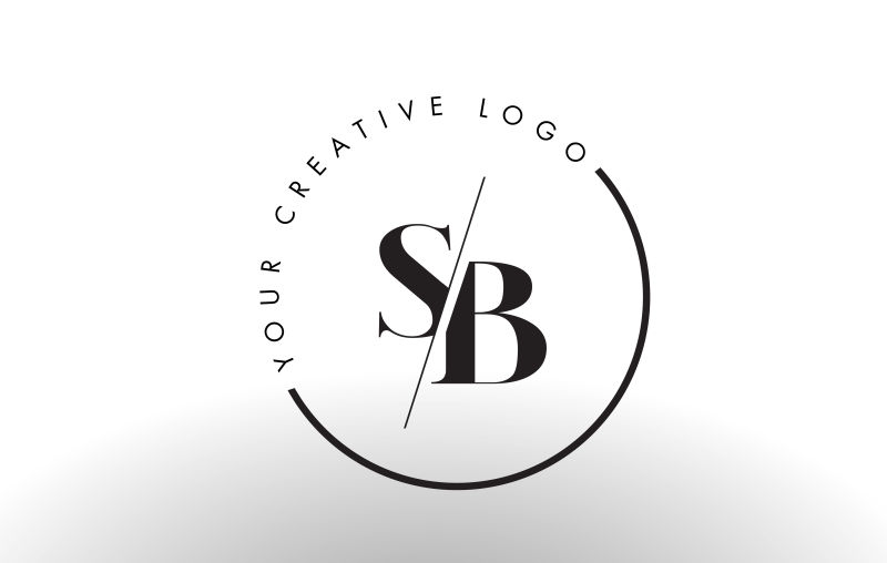 矢量切割风格的字母sb标志设计