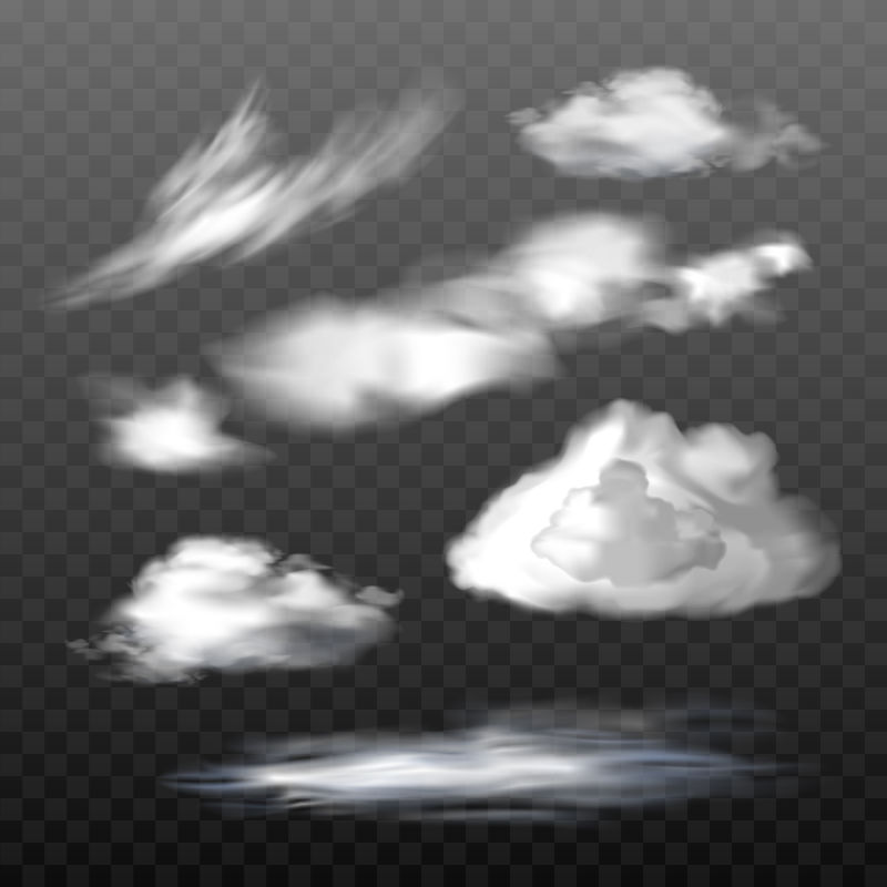 抽象矢量现代白云元素设计