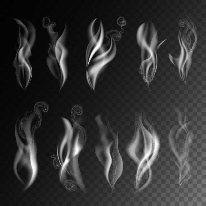 矢量抽象现代白色烟雾设计元素插图