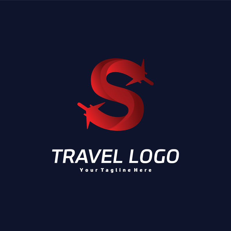 创意矢量字母s的旅游标志