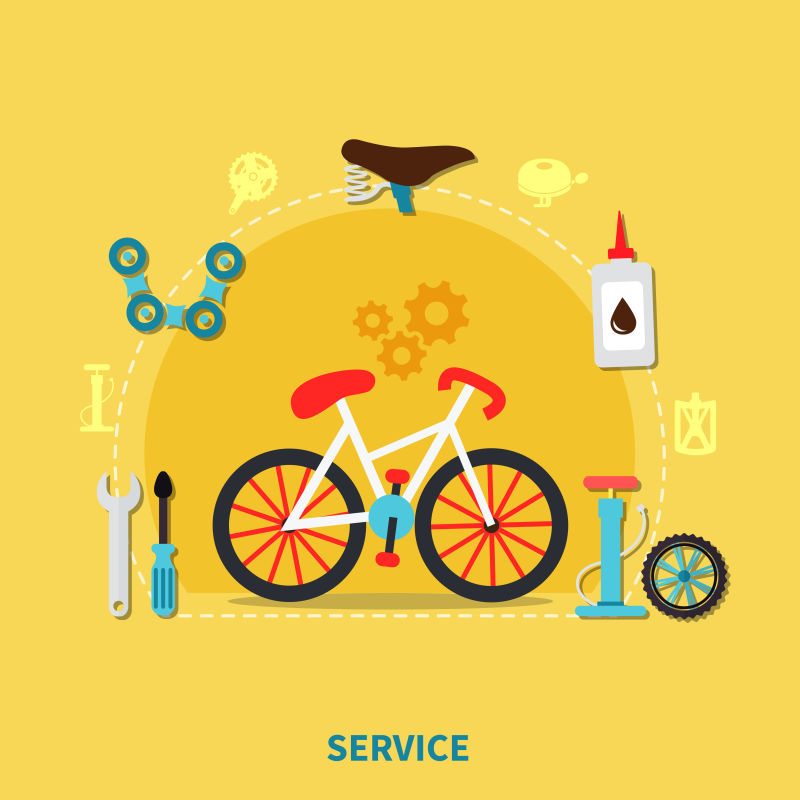 自行车服务概念插图