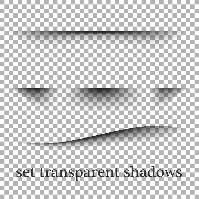 透明逼真的纸影效果在格子背景