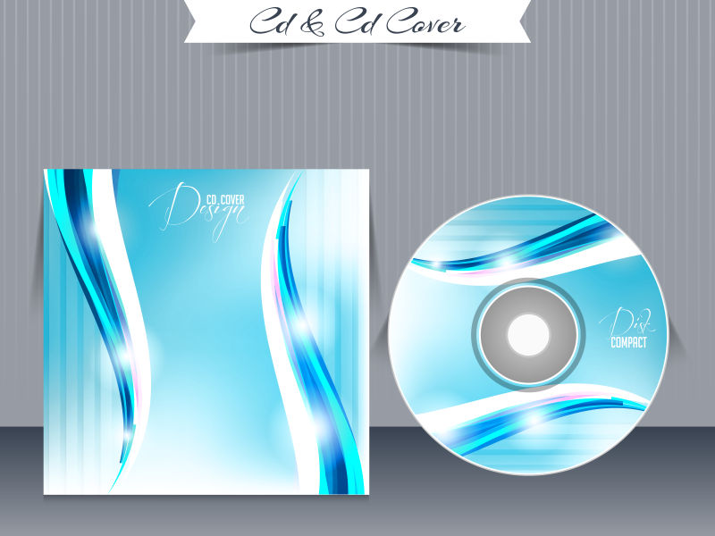 风格化的CD封面设计模板-EPS 10