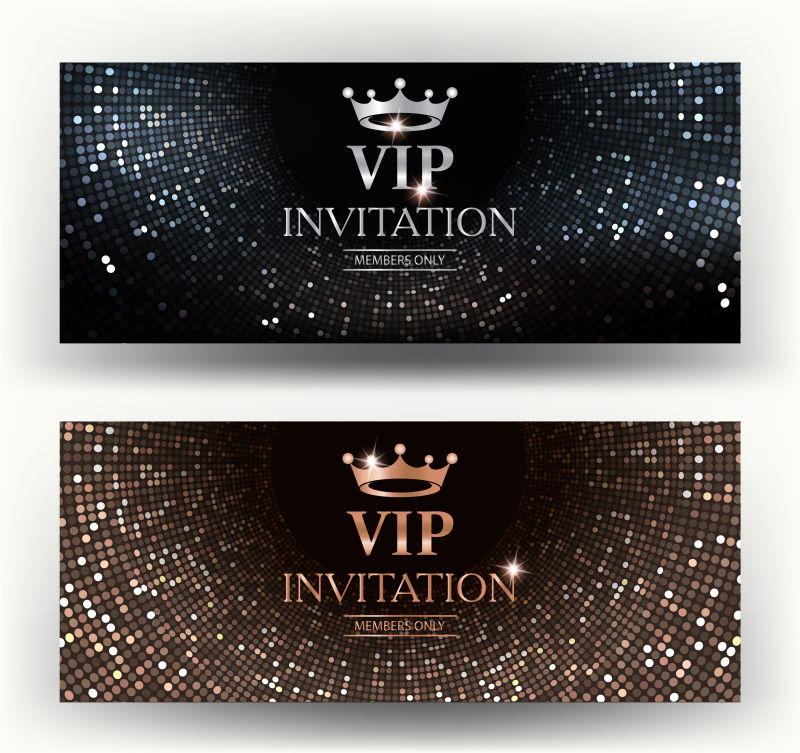 VIP精美的邀请卡背景抽象矢量插图