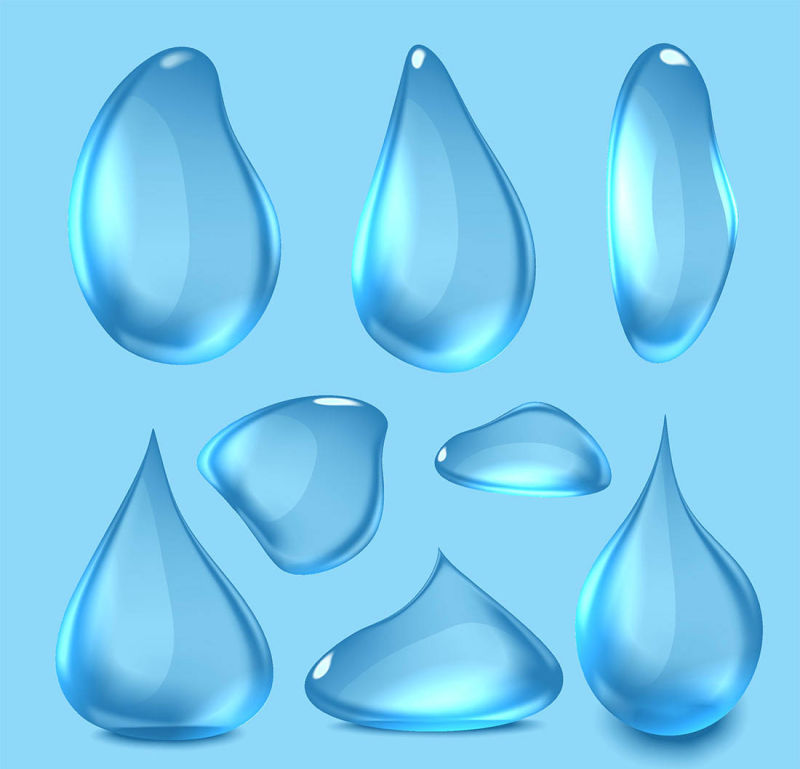 矢量现代水滴设计元素插图