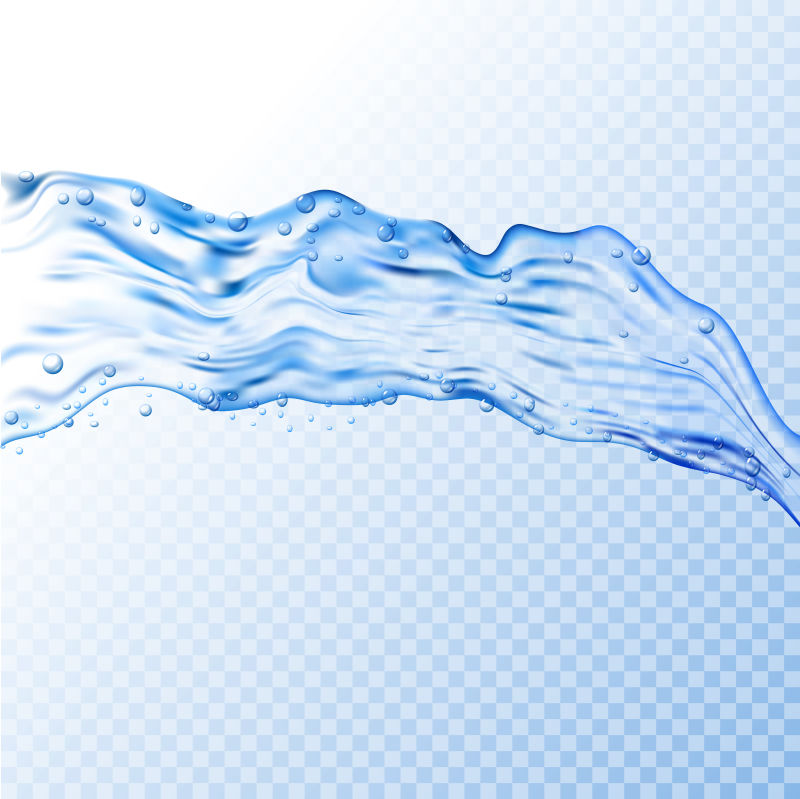 创意矢量透明水波纹设计插图