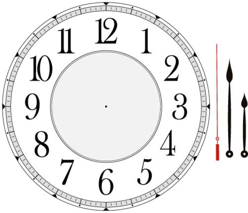 抽象矢量现代圆形时钟设计
