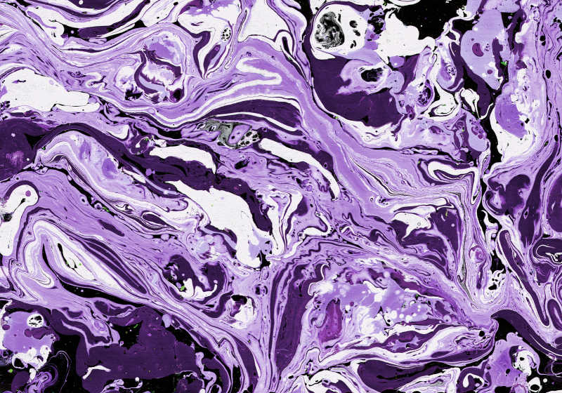 紫色白色水彩画