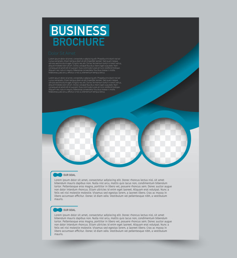黑色和蓝色矢量传单模板抽象小册子设计年度报告包括背景商业教育广告可编辑插图