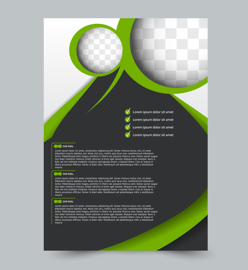 黑色和绿色矢量传单模板抽象小册子设计年度报告包括背景商业教育广告可编辑插图