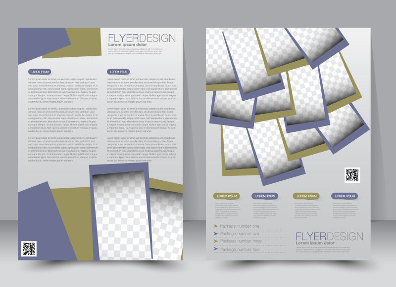 传单模板商业手册可编辑的A4海报设计教育介绍网站杂志封面蓝色和绿色