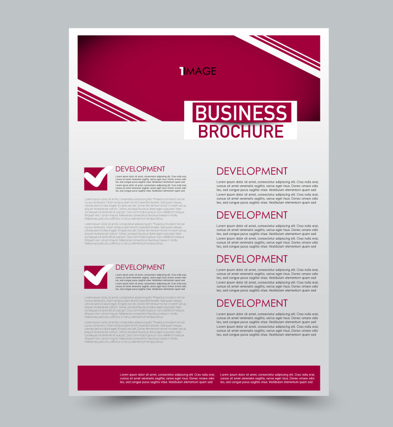 粉红色矢量传单模板抽象小册子设计年度报告包括背景商业教育广告可编辑插图