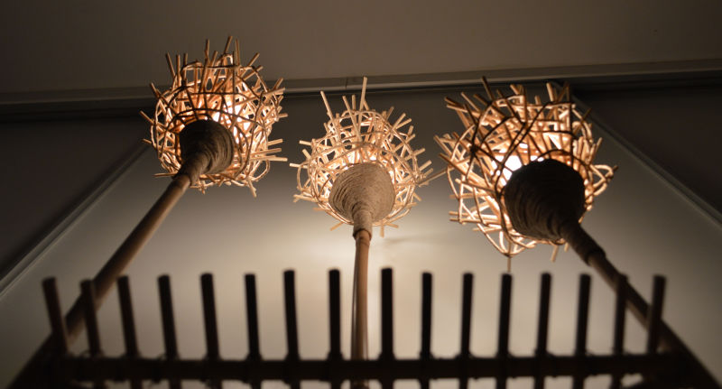 生态材料手工木制灯具