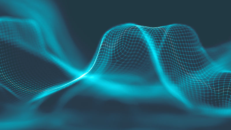 音乐抽象背景蓝色均衡器为音乐显示声波与音乐波音乐背景均衡器的概念
