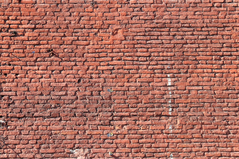 红砖墙面纹理混凝土砌块墙背景