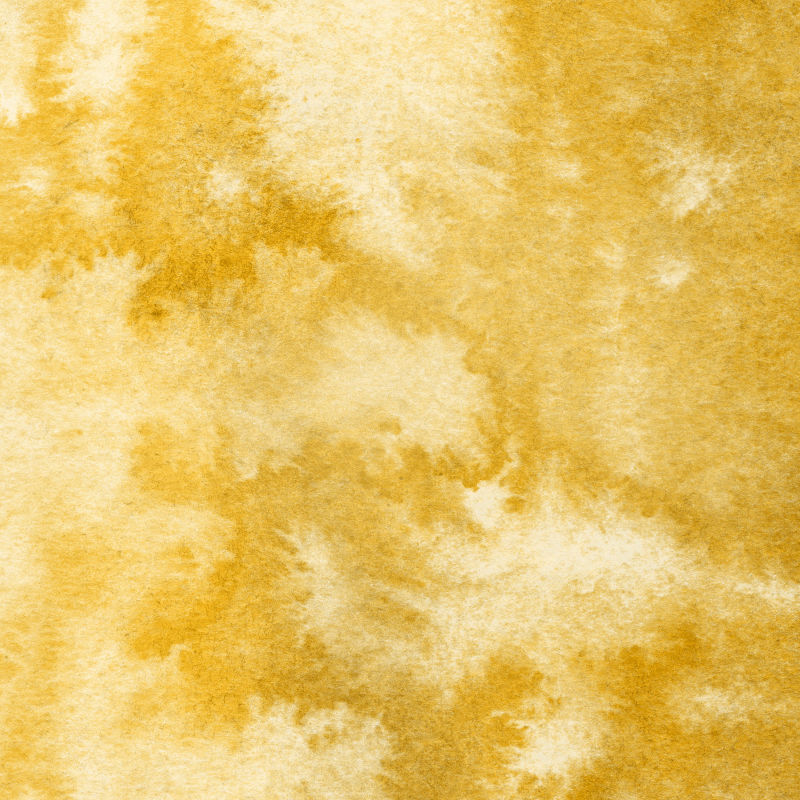 奢华的金色水彩画OMBRE泄漏并在白色水彩纸背景上泼洒纹理-天然有机形状和设计