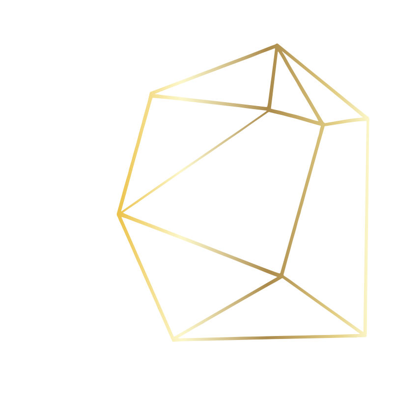 生动的几何纹理框架-抽象的黄金多边形几何框架与金光闪闪的三角形-几何-钻石形状-金色的五彩纸屑在角落里飞溅