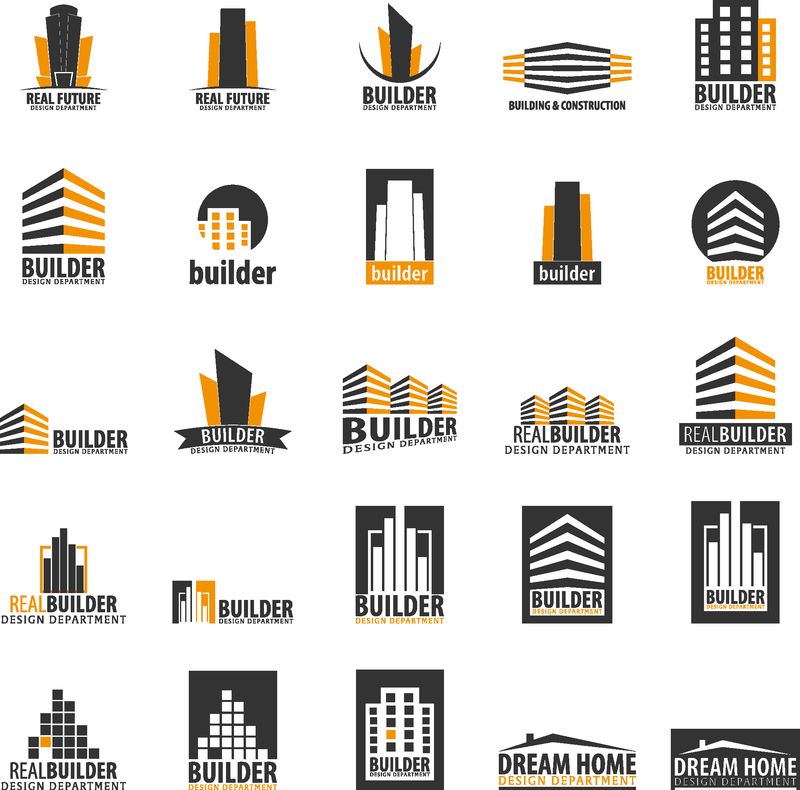 建筑标志-设计部-现代建筑公司图标