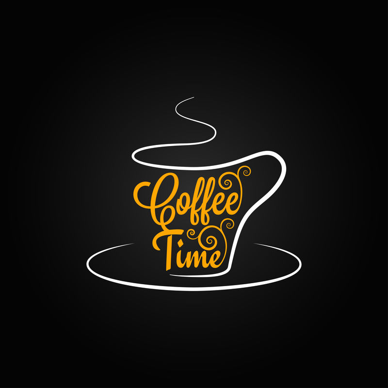 咖啡杯标志设计背景说明