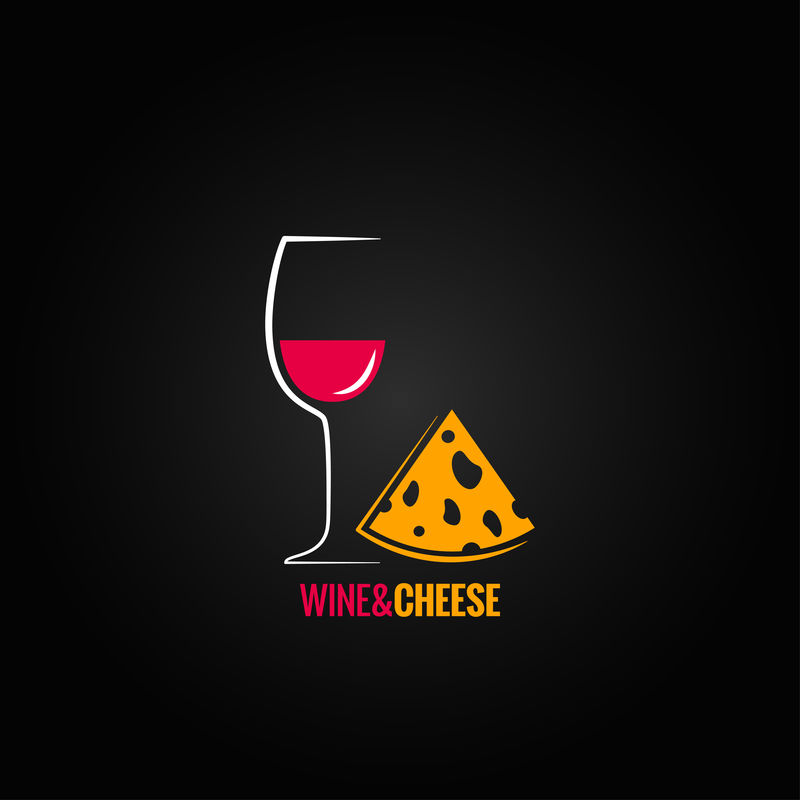 葡萄酒和奶酪设计背景