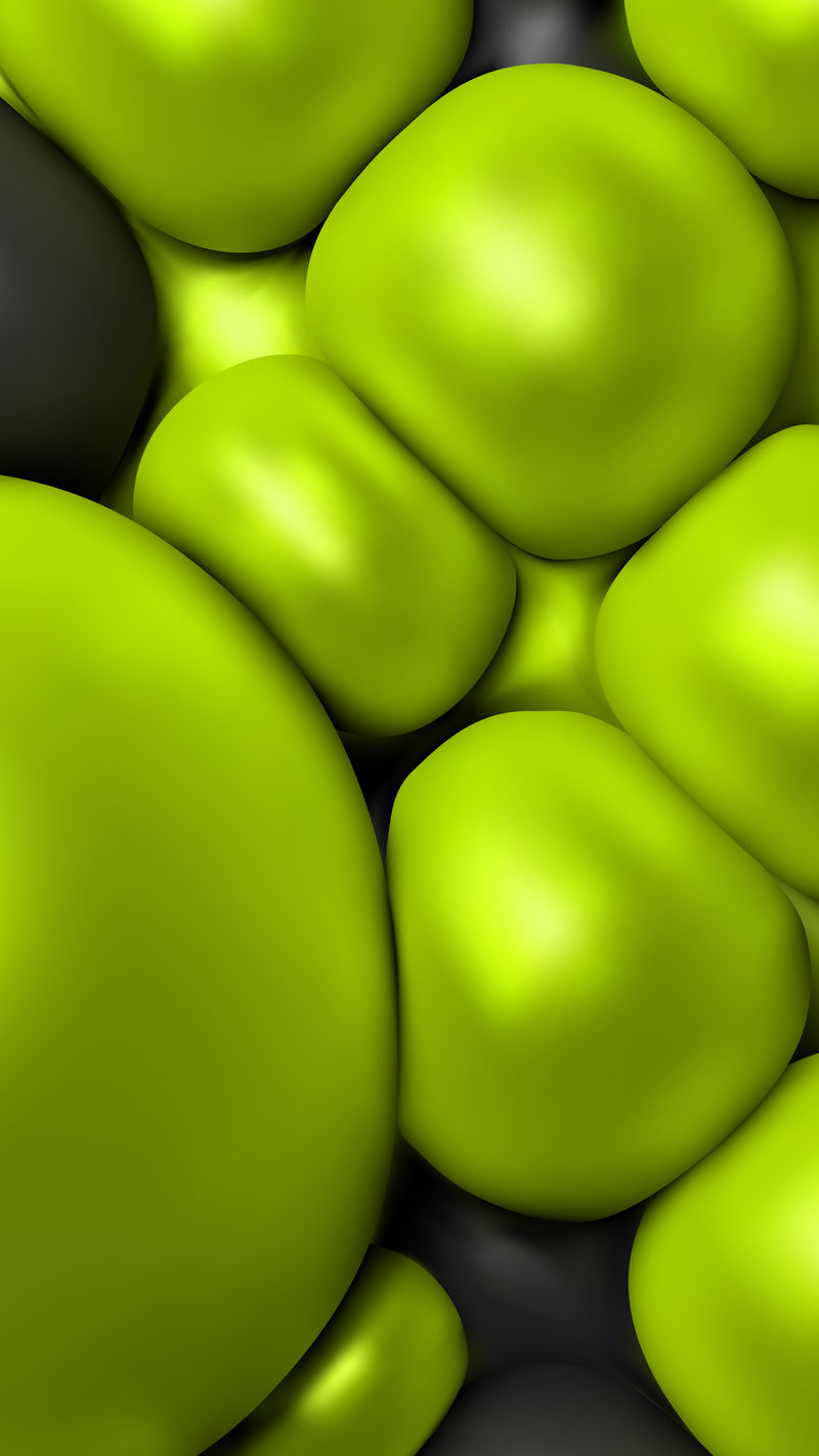 创意抽象背景与绿色光泽三维球