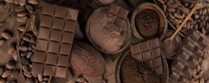可可豆巧克力甜背景
