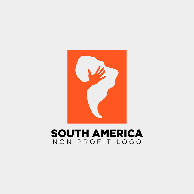南非慈善标志模板矢量插图图标元素
