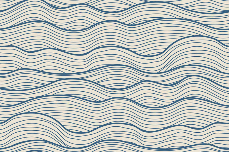 无缝波浪图案-设计具有海洋河流或水纹理的背景-重复纹理-纺织品的数字-书的封面明信片T恤的印刷品-表面设计