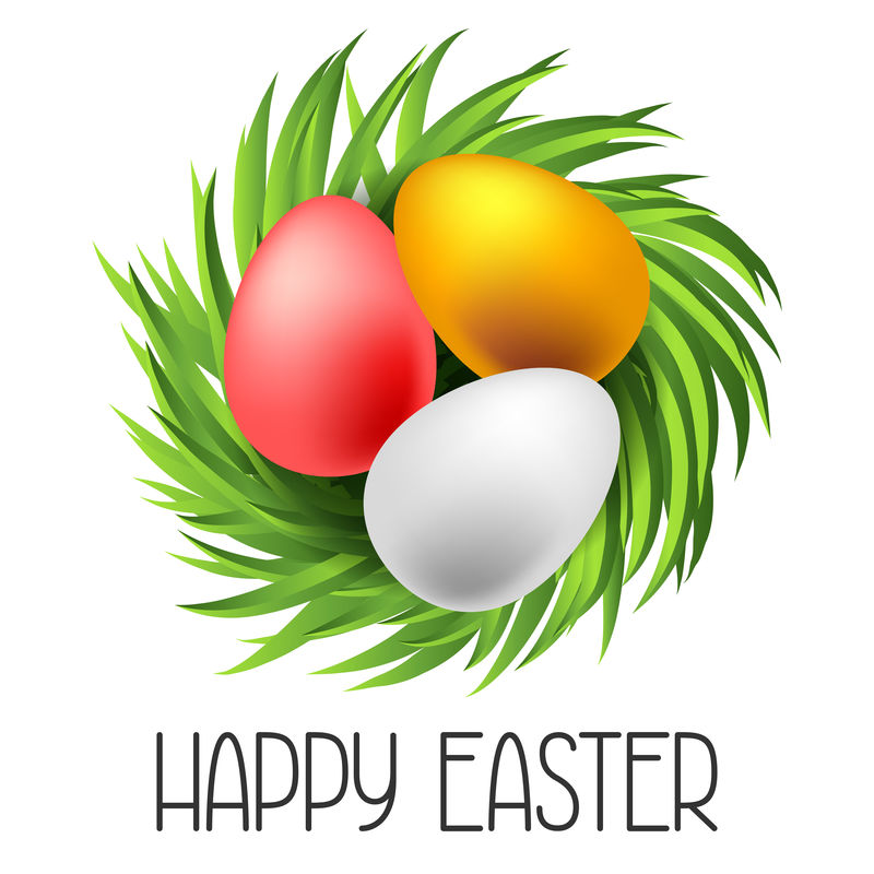 复活节彩蛋贺卡概念可用于节日邀请和海报