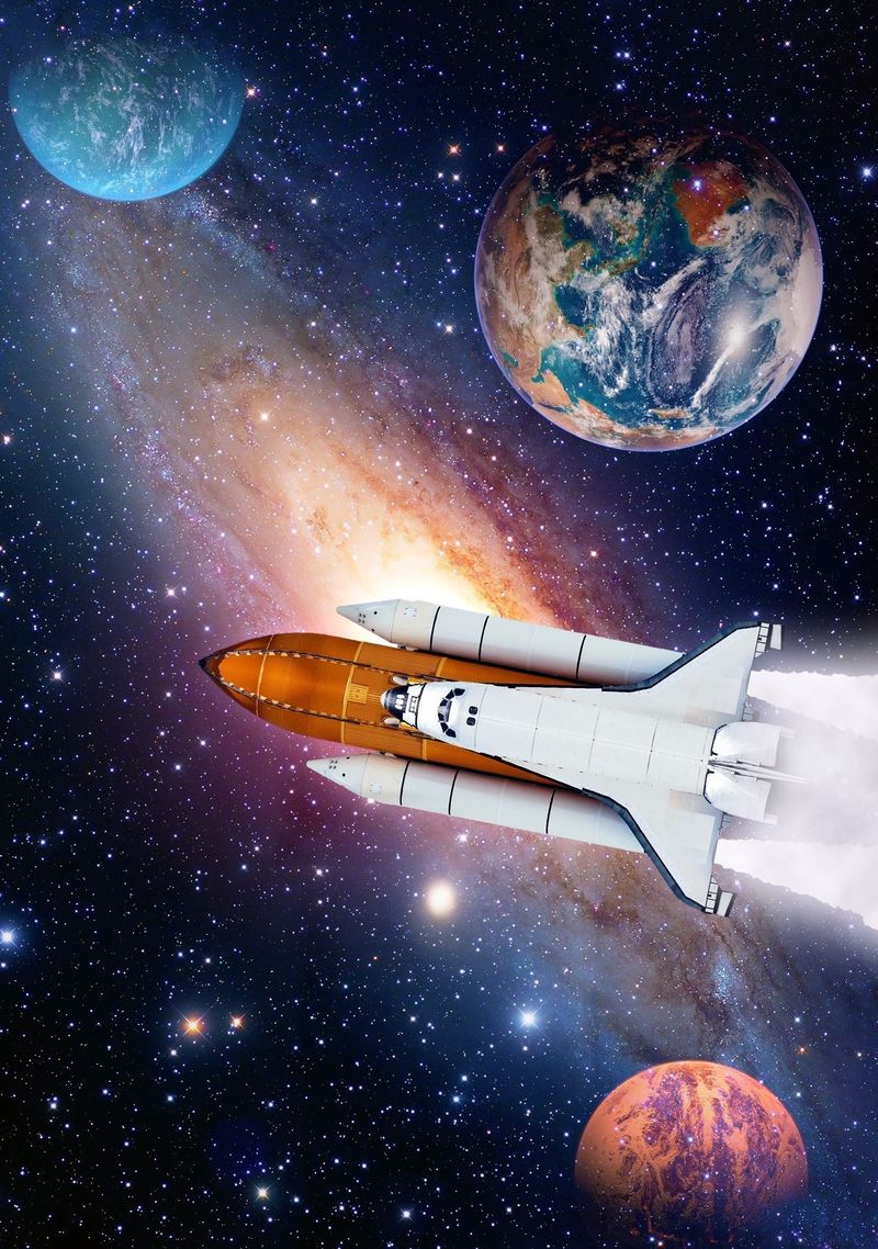 外太空梭火箭发射宇宙飞船地球这张图片的元素由美国宇航局提供