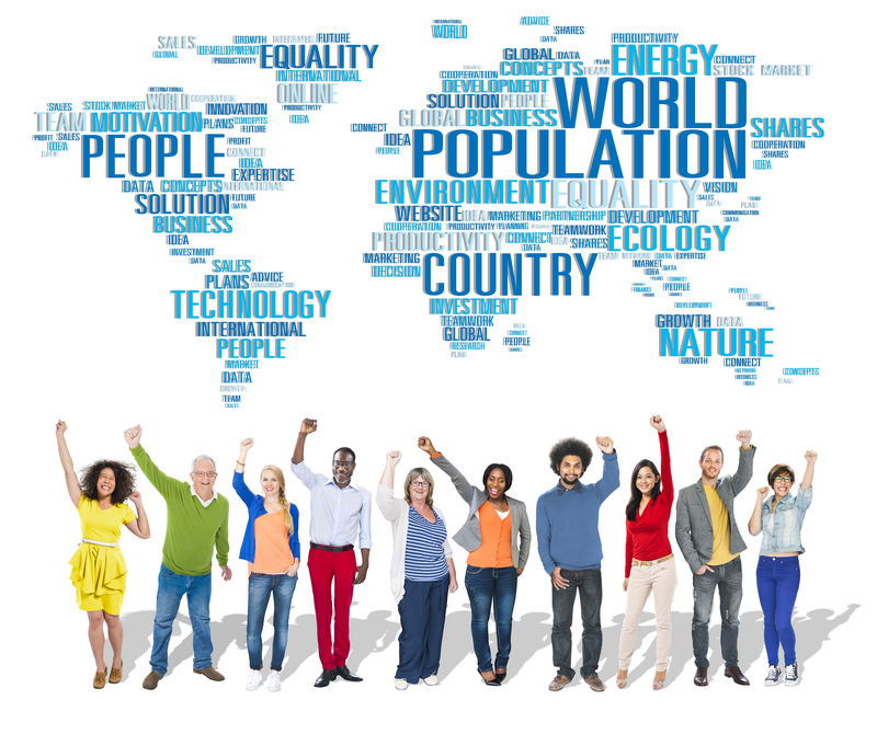 世界人口全球人民社区国际概念