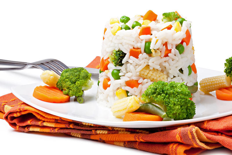 米饭和蔬菜