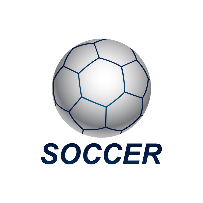 闪亮球体足球标志概念设计模板