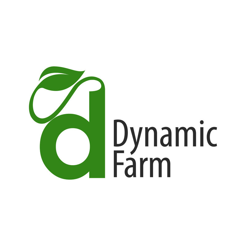 动态农场首字母D带叶子标志概念设计温度