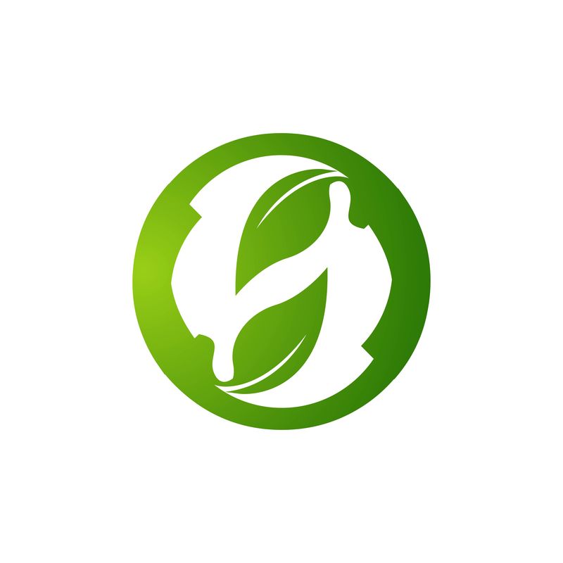 环保标识矢量概念生态标识生态绿色图标G