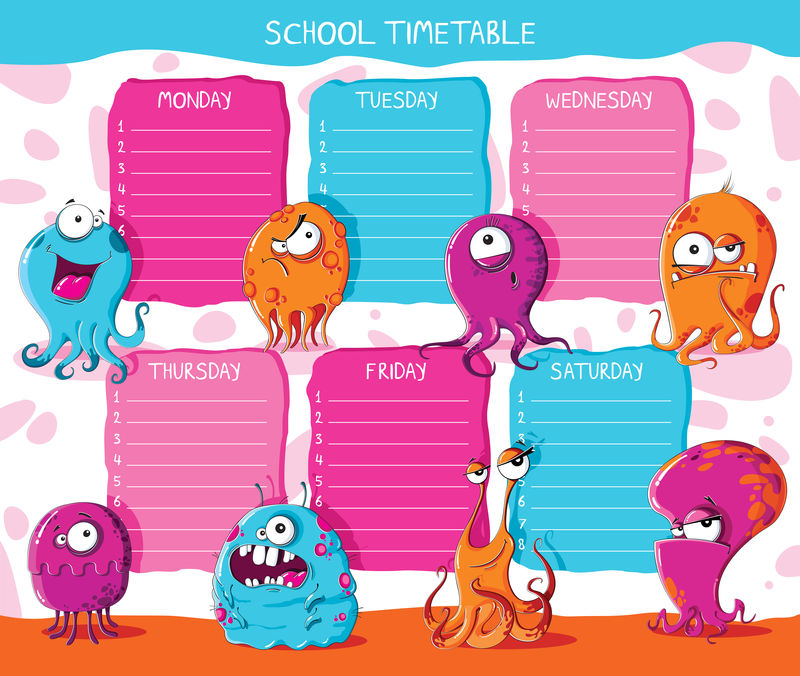 有趣的怪兽学校时间表
