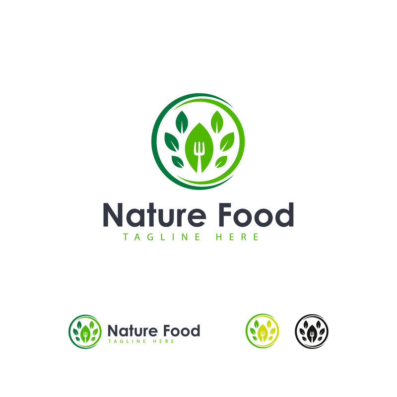 自然食品标识设计理念载体叶食品标识