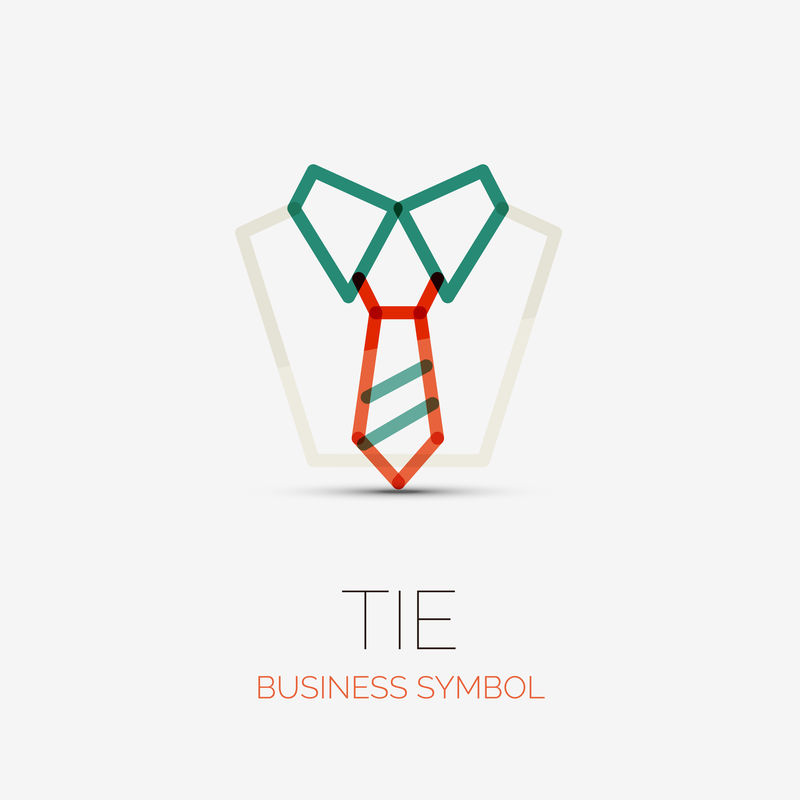 领带和衬衫公司标志商业理念
