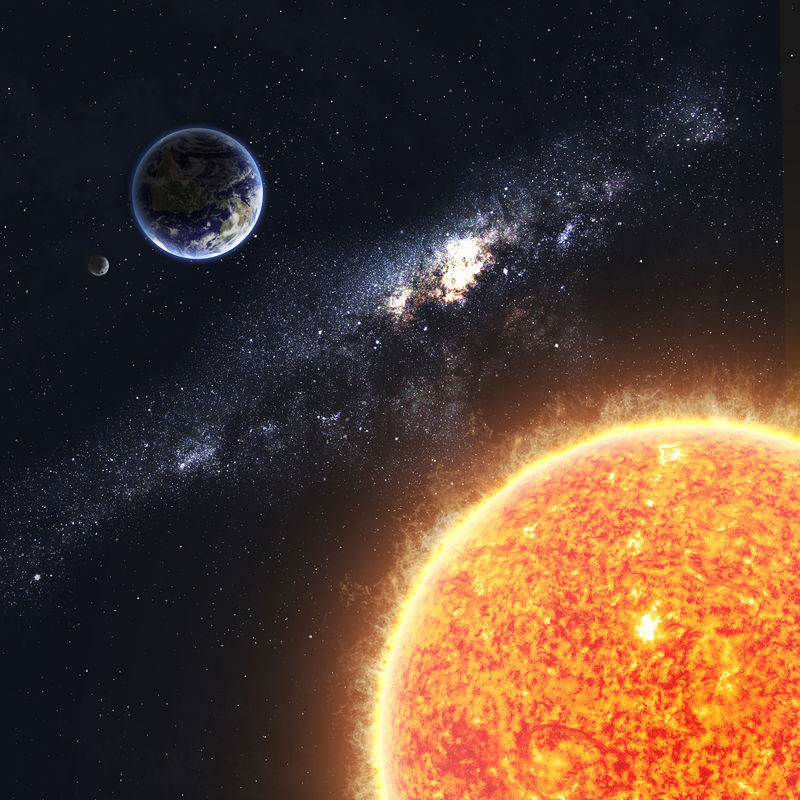 地球和太阳NASA提供的这张图片的元素